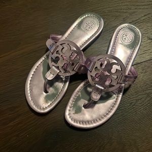 Metallic Purple Miller Tory Burch sandals